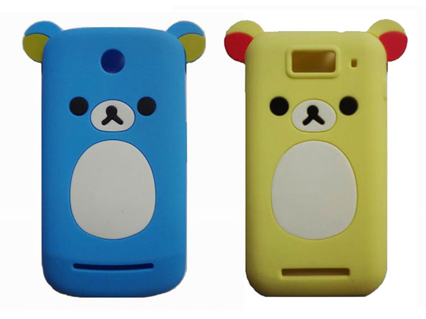 带耳朵轻松熊靴下猫 iphone5s硅胶外壳 硅胶小熊手机套